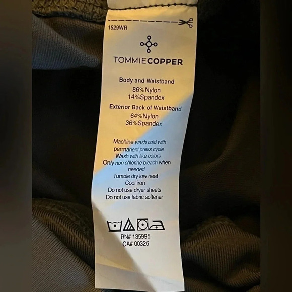 Tommie Copper Women’s Pro-Grade Lower Back Support Leggings 7/8 Length Grey - Picture 4 of 10